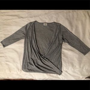 Open front grey shirt